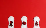 Unterschiedliche Farben der Menstruation