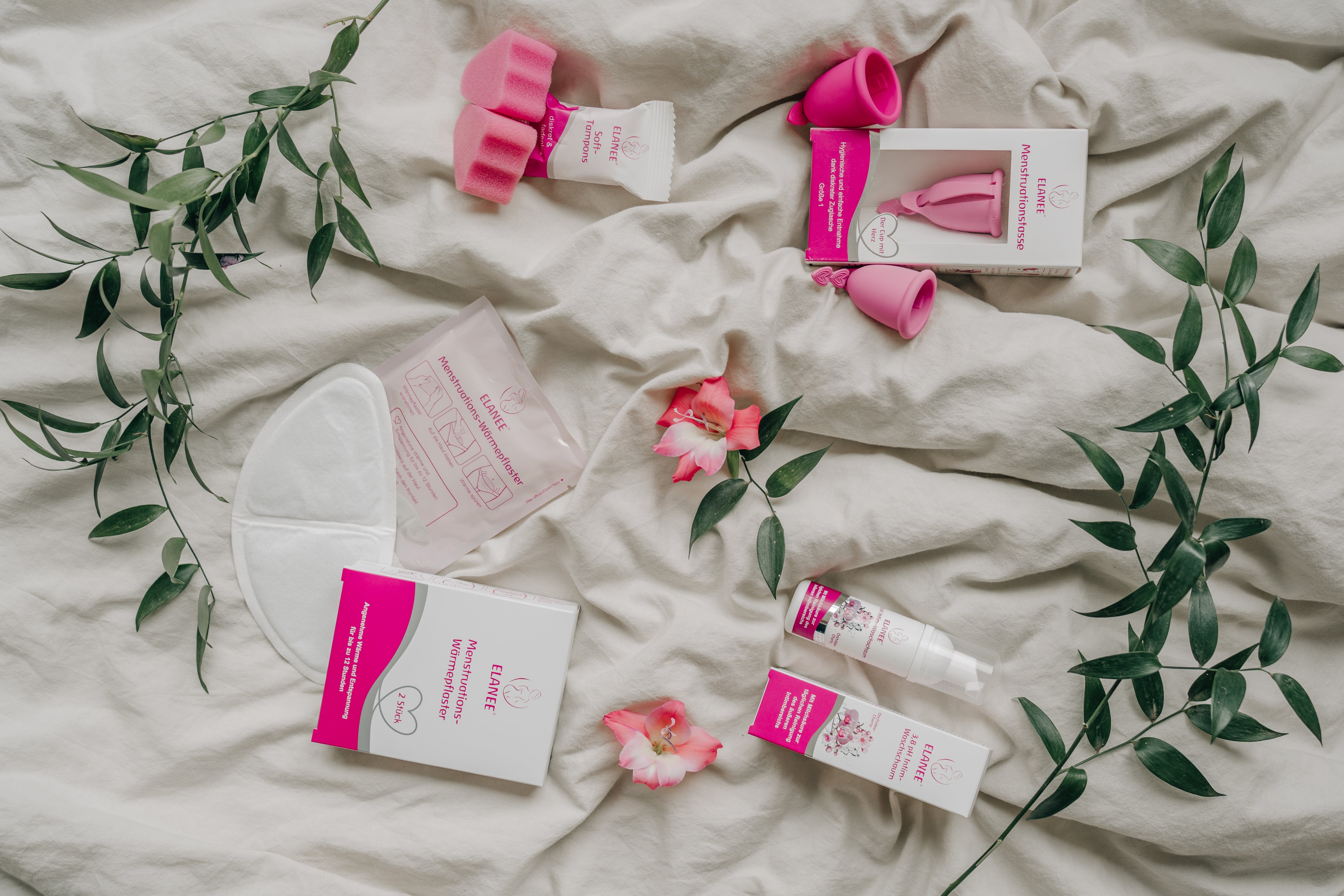 405-00_734-00_740-00_741-00_742-V1_744-V1_3,8 pH Intim-Waschschaum_Menstruations-Wärmepflaster, 2 Stk. _Menstruationstasse, Gr. 1_Menstruationstasse, Gr. 2_Soft-Tampons, 10 Stk. _Menstruations-Set "Basic" (Gr.jpg