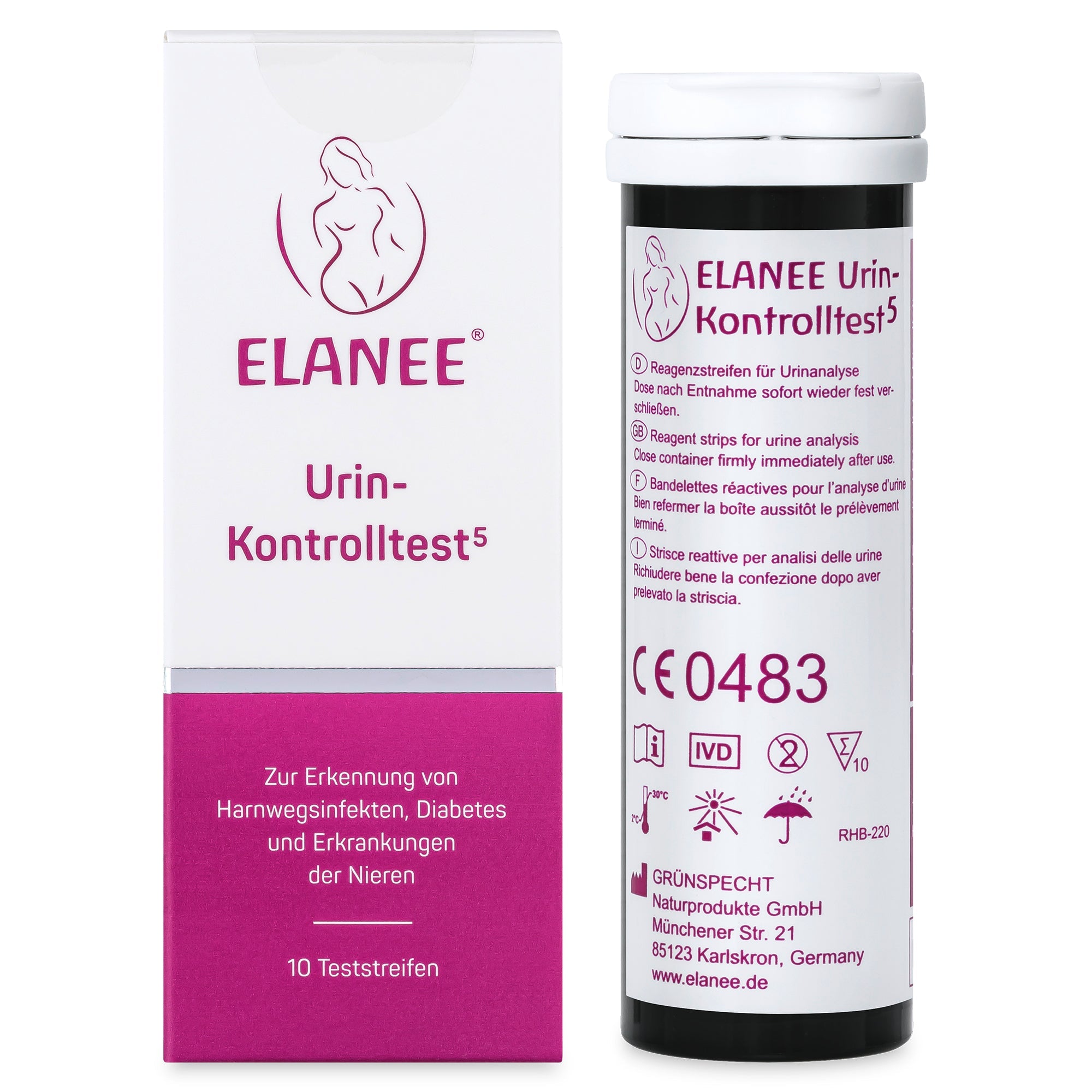 Urin-Kontrolltest 5 Parameter|Urinteststreifen für zu Hause – ELANEE Shop